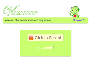 Vocaroo voice recording icon button