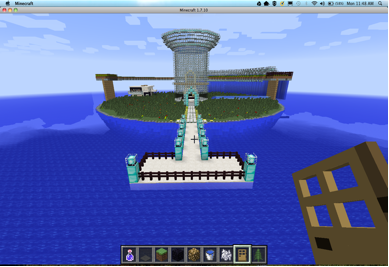 Minecraft “Ocean Village” designed by a Saudi student.