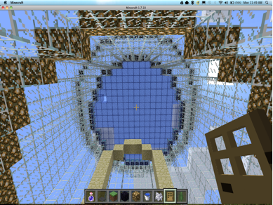 Minecraft interior of Ocean Village architecture.