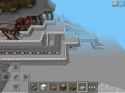 Minecraft design of details apparent in this structure’s different levels. 