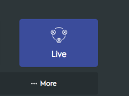 Quizlet live button option.