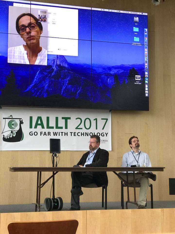 IALLT 2017 conference-closing with Andrew Ross, Dan Nickolai, and Edwige Simon.