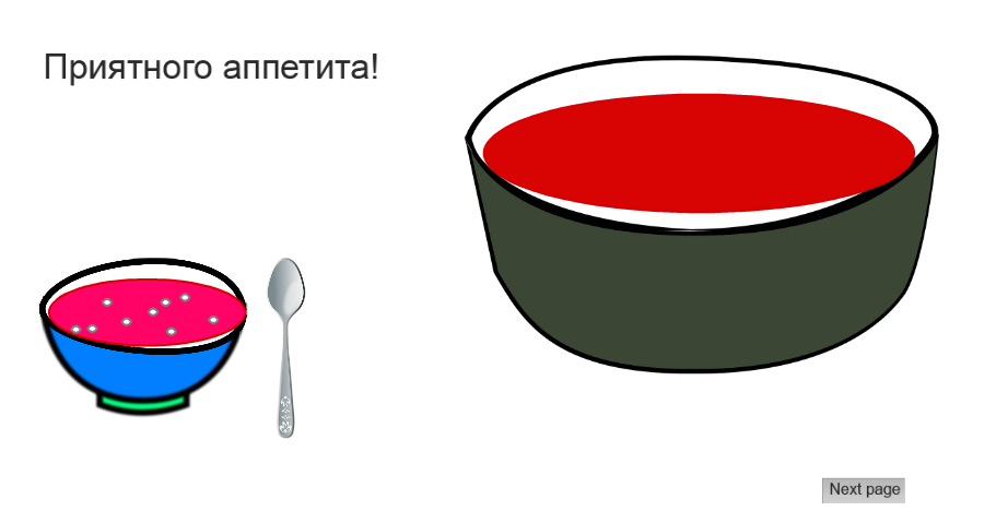 Google drawing in which original pot of water turns red after beets are added to the recipe.