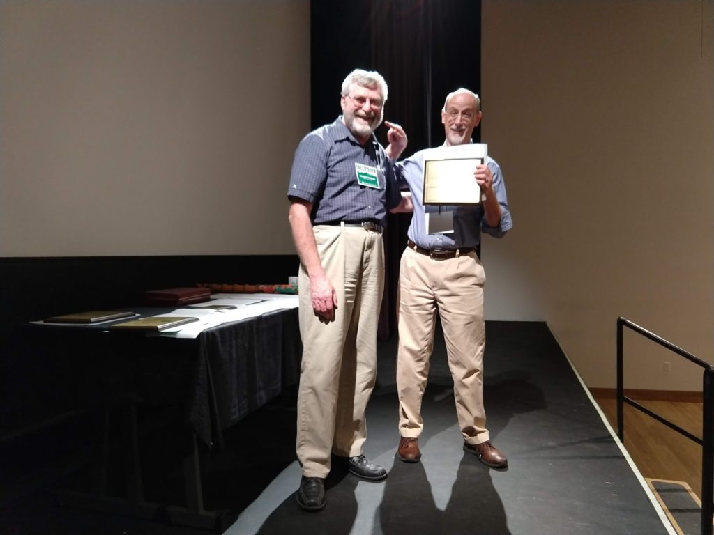 Picture 8 - Jonathan Perkins receiving the first Harold H. Hendricks award (“the Harold”)