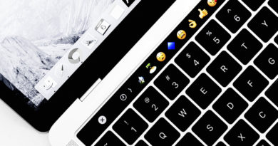 laptop keyboard with emoji as keys