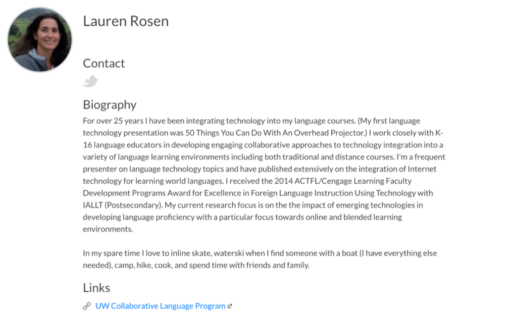Lauren Rosen's profile: Picture, Contact, Biography, Links