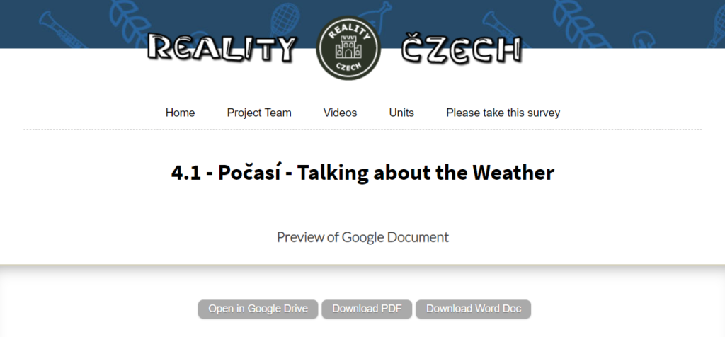 Examples from Reality Czech on how to share access to your Google Docs