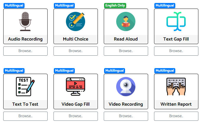 Picture 1 – Dashboard when you first log into TeacherTools.Digital with the types of activities available