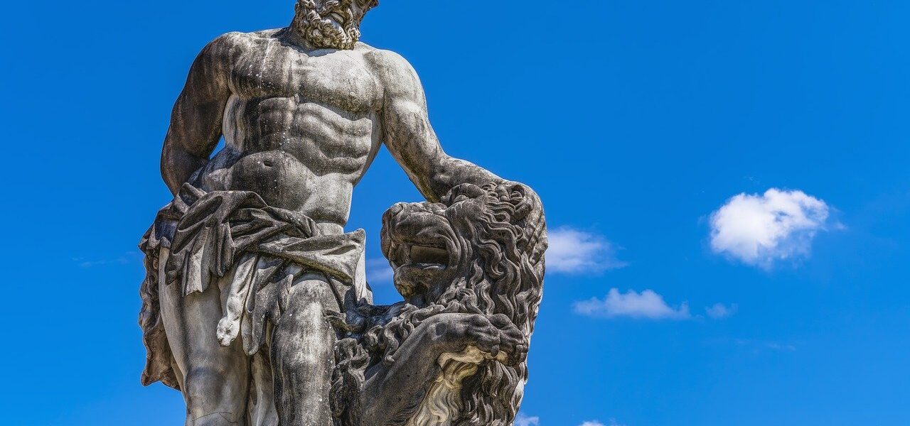 statue of Hercules - lion tamer