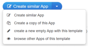 Picture 2: Options for creating new and modifying existing apps on LearningApps.org 