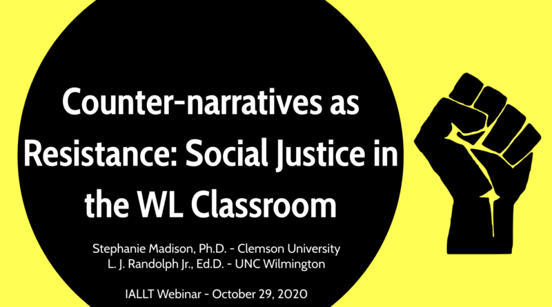 Counter-narratives as Resistance: Social Justice in the WL Classroom