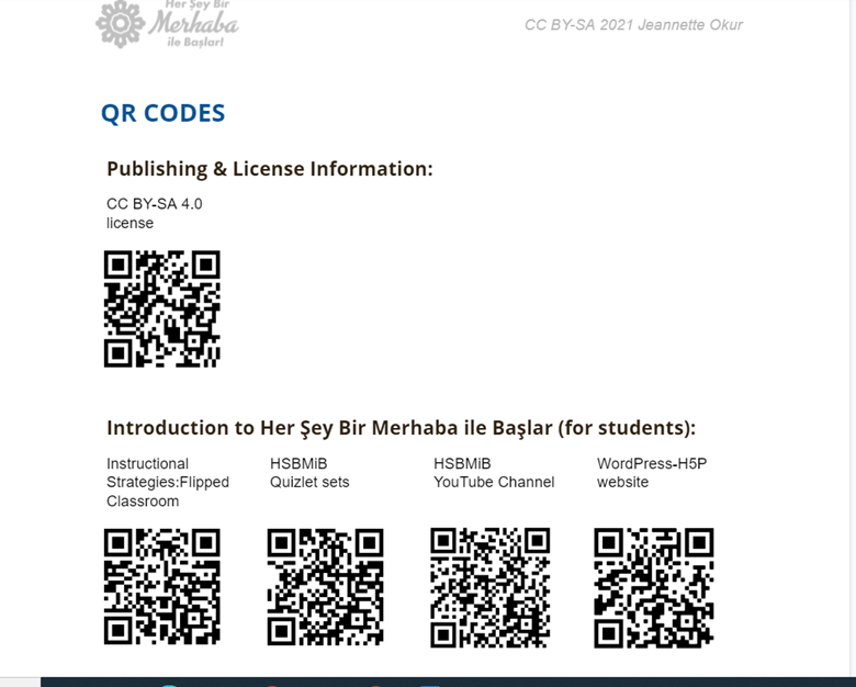 Picture 4 - QR Codes from the Student Handbook
