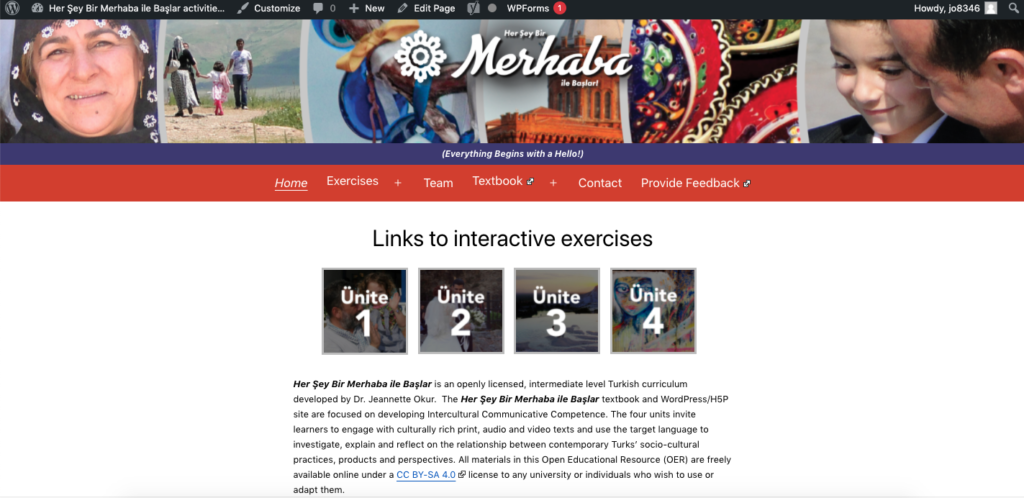 Figure 2: Links to Interactive Exercises - textbook website with links and photos