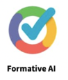 Formative AI logo with a circle with a checkmark in it