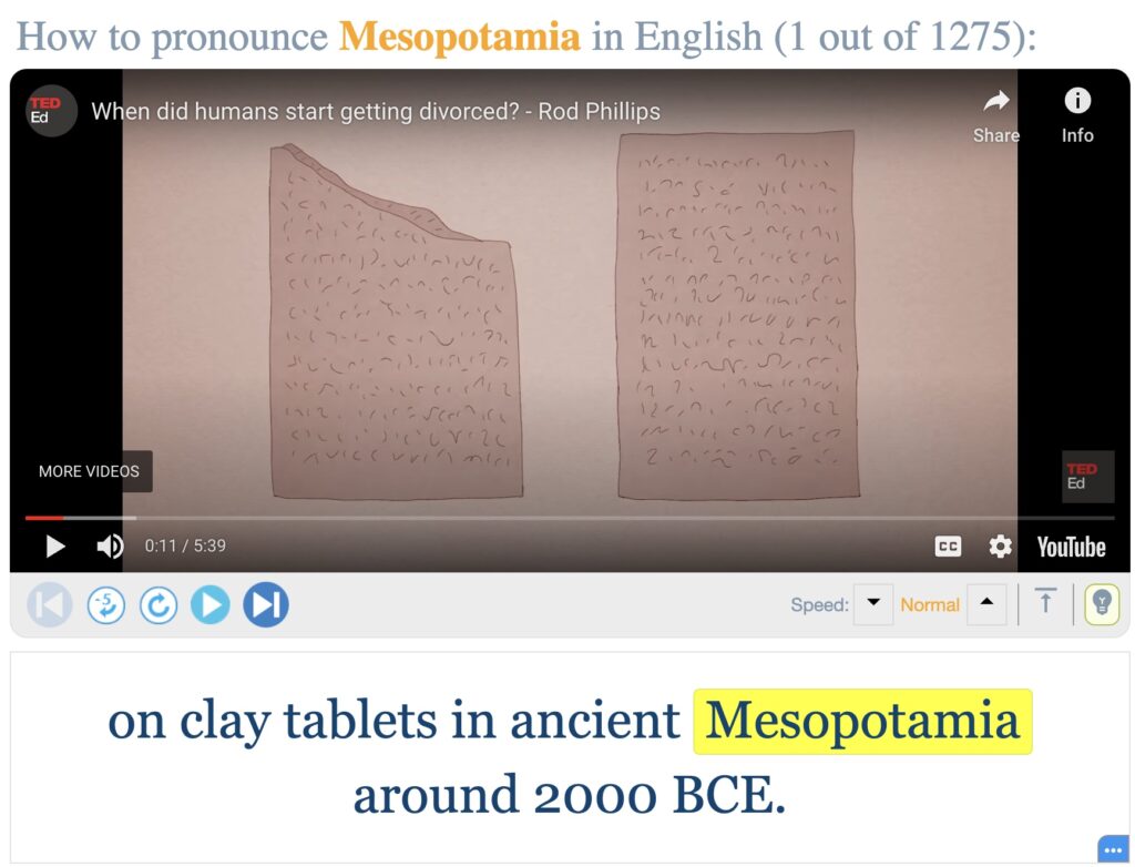Picture 1 - YouTube video result featuring the queried word “Mesopotamia” - 1275 results