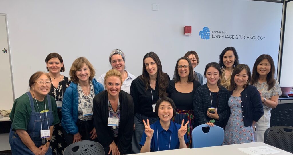 Picture 3 – Group photo from the workshop “A gamified Approach with Language Learning,” by Dr. Doui; Photo credit: Samanta Buffa