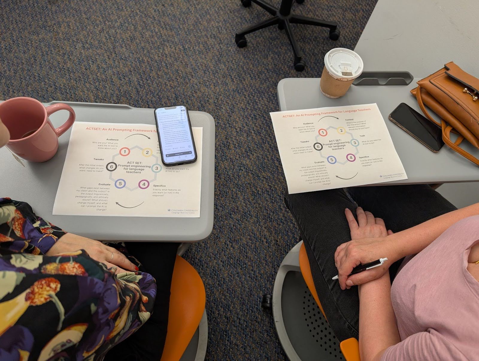 Picture 2 - Two language educators using ACTSET