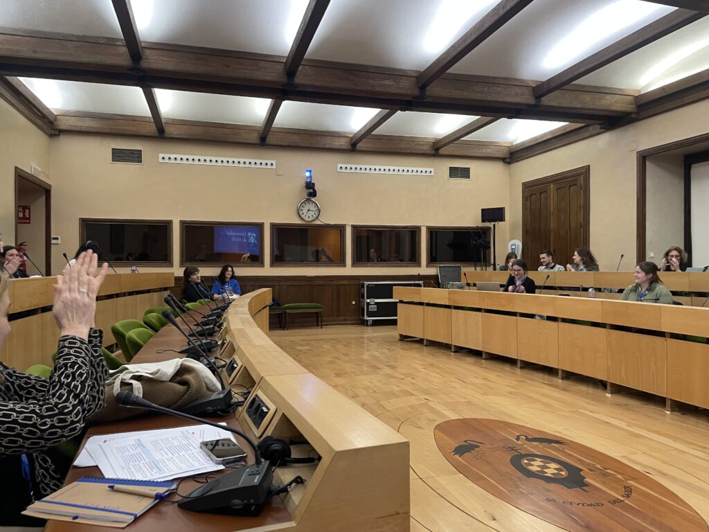 Picture 1 - Conference room at the University of Alcalá de Henares, Spain - there are interpreting booths on one side of the room
