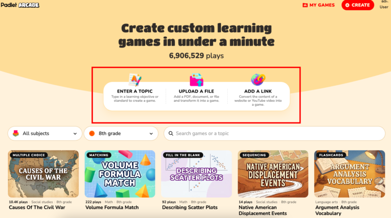 Create custom learning games in under a minute