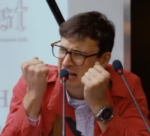 a man crying